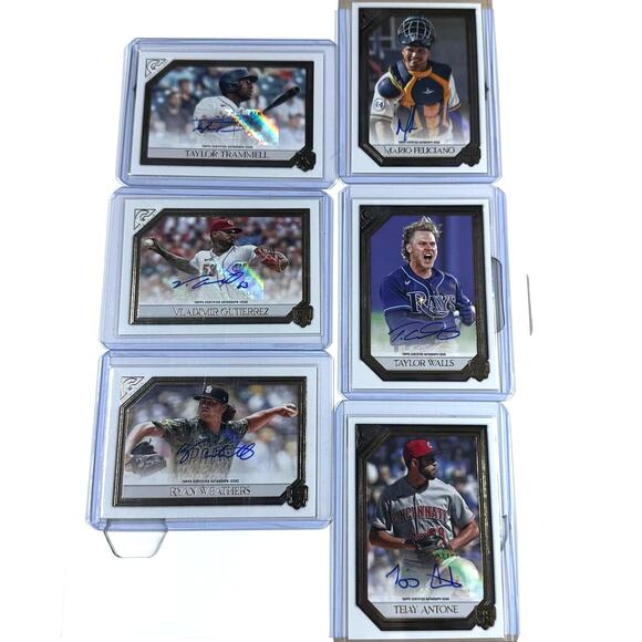 2021 Topps Gallery Lot of 6 Rookie Card Sticker Autographs Ungraded - Picture 1 of 8